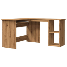 vidaXL sarokasztal kézműves tölgy 120x140x75 cm műszaki fa (855901) íróasztal
