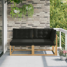 vidaXL Sarokkanapé egységek párnával Fehér 162,5 x 83 x 73 cm kerti bútor