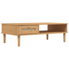 vidaXL SENJA barna rattanhatású tömör fa dohányzóasztal 100x55x33 cm (358046) bútor