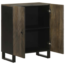 vidaXL Sideboard Fekete 60x33x75 cm tömörfa Mango (4017686) bútor
