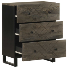 vidaXL Sideboard Fekete 60x33x75 cm tömörfa Mango (4017687) bútor