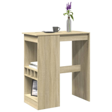vidaXL sonoma tölgy szerelt fa bárasztal tárolókkal 90x47,5x103,5 cm bútor