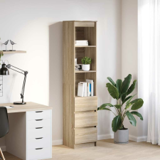 vidaXL sonoma tölgy szerelt fa magasszekrény 37,5x35x180 cm bútor