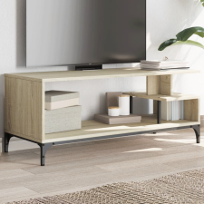 vidaXL sonoma tölgy szerelt fa/porszórt acél TV-szekrény 102x40x41 cm bútor
