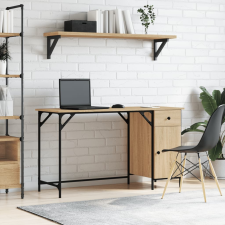 vidaXL sonoma tölgy szerelt fa számítógépasztal 131 x 48 x 75 cm íróasztal