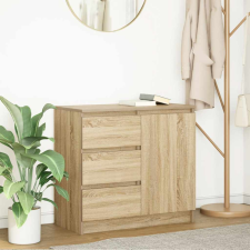 vidaXL sonoma tölgy szerelt fa tálalószekrény fiókos 71x35x65 cm bútor