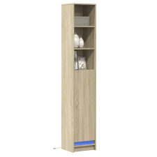 vidaXL sonoma tölgy szerelt fa tálalószekrény LED-del 36x32,5x200 cm bútor