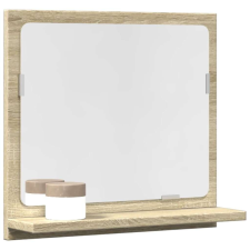 vidaXL sonoma tölgy szerelt fa tükrös fürdőszobaszekrény 40x11x37 cm fürdőszoba bútor