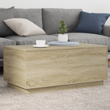 vidaXL Sonoma tölgy színű dohányzóasztal LED-lámpákkal 90x50x40 cm bútor