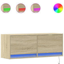 vidaXL sonoma tölgy színű fali TV-szekrény LED-ekkel 100x31x35 cm (852364) bútor