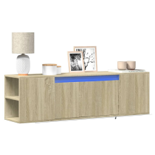 vidaXL sonoma tölgy színű fali TV-szekrény LED-ekkel 135x31x39,5 cm bútor