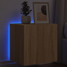 vidaXL sonoma tölgy színű fali TV-szekrény LED-ekkel 40,5x35x40 cm bútor
