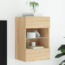 vidaXL Sonoma tölgy színű fali TV-szekrény LED-ekkel 40x30x60,5 cm bútor
