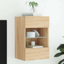 vidaXL sonoma tölgy színű fali TV-szekrény LED-ekkel 40x30x60,5 cm bútor