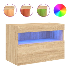 vidaXL sonoma tölgy színű fali TV-szekrény LED-ekkel 60x30x40 cm (837187) bútor