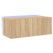 vidaXL sonoma tölgy színű fali TV-szekrény LED-ekkel 80x35x31 cm (837285) bútor