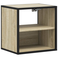 vidaXL sonoma tölgy színű falra szerelhető éjjeliszekrény 40x31x39,5cm (848746) bútor