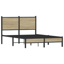 vidaXL sonoma tölgy színű fém ágykeret matrac nélkül 120 x 200 cm (4007866) ágy és ágykellék
