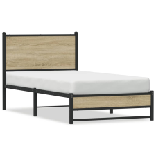 vidaXL sonoma tölgy színű fém ágykeret matrac nélkül 80 x 200 cm ágy és ágykellék