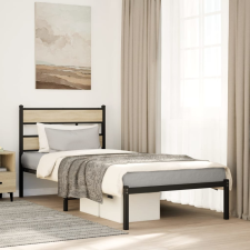 vidaXL sonoma tölgy színű fém ágykeret matrac nélkül 90 x 190 cm ágy és ágykellék