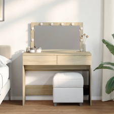 vidaXL sonoma tölgy színű fésülködőasztal LED-del 100 x 40 x 120 cm bútor