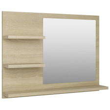 vidaXL sonoma-tölgy színű forgácslap fürdőszobai tükör 60x10,5x45 cm (805009) fürdőszoba bútor