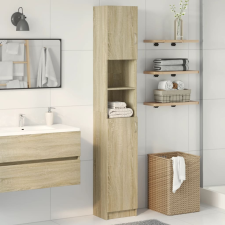 vidaXL sonoma tölgy színű forgácslap fürdőszobaszekrény 32x25,5x190 cm fürdőszoba bútor