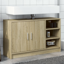 vidaXL sonoma tölgy színű forgácslap mosdószekrény 90 x 29 x 55 cm fürdőszoba bútor