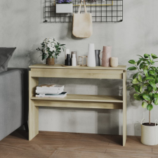 vidaXL sonoma-tölgy színű forgácslap tálalóasztal 102 x 30 x 80 cm bútor