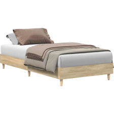 vidaXL sonoma tölgy színű szerelt fa ágykeret matrac nélkül 100x200 cm (861041) ágy és ágykellék