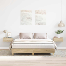 vidaXL sonoma tölgy színű szerelt fa ágykeret matrac nélkül 150x200 cm ágy és ágykellék