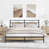 vidaXL sonoma tölgy színű szerelt fa ágykeret matrac nélkül 183x203 cm