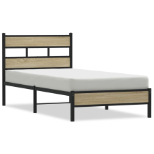 vidaXL sonoma tölgy színű szerelt fa ágykeret matrac nélkül 90x190 cm (4017246) ágy és ágykellék