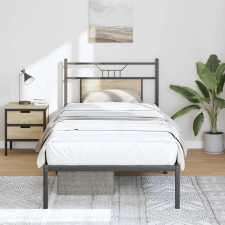 vidaXL sonoma tölgy színű szerelt fa ágykeret matrac nélkül 90x200 cm ágy és ágykellék