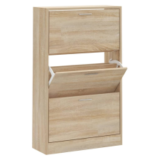 vidaXL sonoma-tölgy színű szerelt fa cipőszekrény 63x24x103 cm (342551) bútor