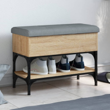 vidaXL sonoma tölgy színű szerelt fa cipőtároló pad 62 x 32 x 45 cm bútor