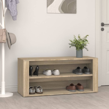 vidaXL sonoma tölgy színű szerelt fa cipőtartó 100x35x45 cm bútor