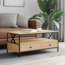vidaXL sonoma-tölgy színű szerelt fa dohányzóasztal 100 x 51 x 45 cm bútor