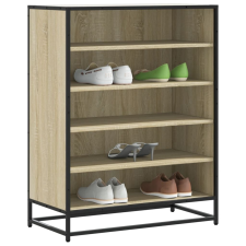 vidaXL sonoma tölgy színű szerelt fa és fém cipőszekrény 75x38x97,5 cm bútor