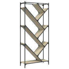 vidaXL sonoma tölgy színű szerelt fa és fém könyvszekrény 79x30x180 cm (845432) bútor