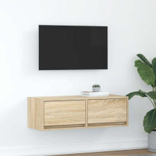 vidaXL sonoma tölgy színű szerelt fa fali TV-szekrény 80x31x25,5 cm bútor