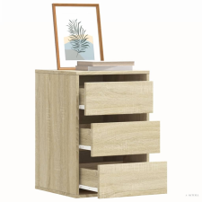 vidaXL Sonoma tölgy színű szerelt fa fiókos sarokszekrény 40x41x58 cm bútor