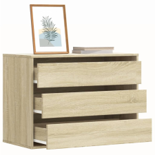 vidaXL sonoma tölgy színű szerelt fa fiókos sarokszekrény 80x41x58 cm bútor
