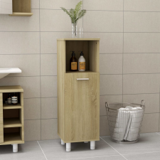 vidaXL Sonoma tölgy színű szerelt fa fürdőszobaszekrény 30x30x95 cm fürdőszoba bútor