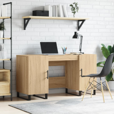 vidaXL Sonoma tölgy színű szerelt fa íróasztal 140 x 50 x 75 cm íróasztal