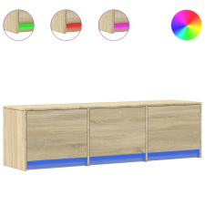 vidaXL sonoma tölgy színű szerelt fa LED-es TV-szekrény 140x34x40 cm (852245) bútor