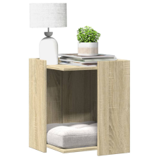 vidaXL sonoma tölgy színű szerelt fa macskaalomdoboz 42 x 42 x 51 cm macskafelszerelés