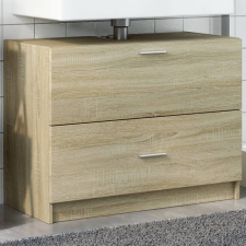 vidaXL sonoma tölgy színű szerelt fa mosdószekrény 78x37x59 cm fürdőszoba bútor