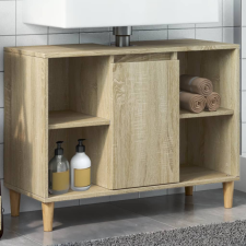 vidaXL sonoma tölgy színű szerelt fa mosdószekrény 80 x 33 x 60 cm fürdőszoba bútor