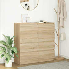vidaXL sonoma tölgy színű szerelt fa tálalóasztal 100x35x99 cm bútor